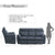 Metz Double Reclining Sofa