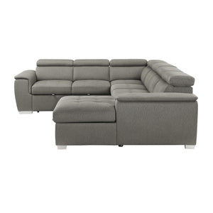 McCoy 4-Piece Sectional with Pull-out Bed and Adjustable Headrests