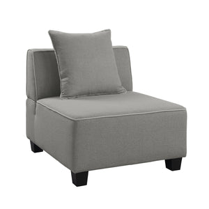 Brockton Armless Chair with 1 Pillow