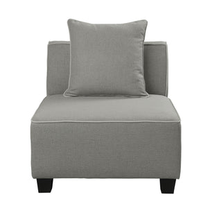 Brockton Armless Chair with 1 Pillow