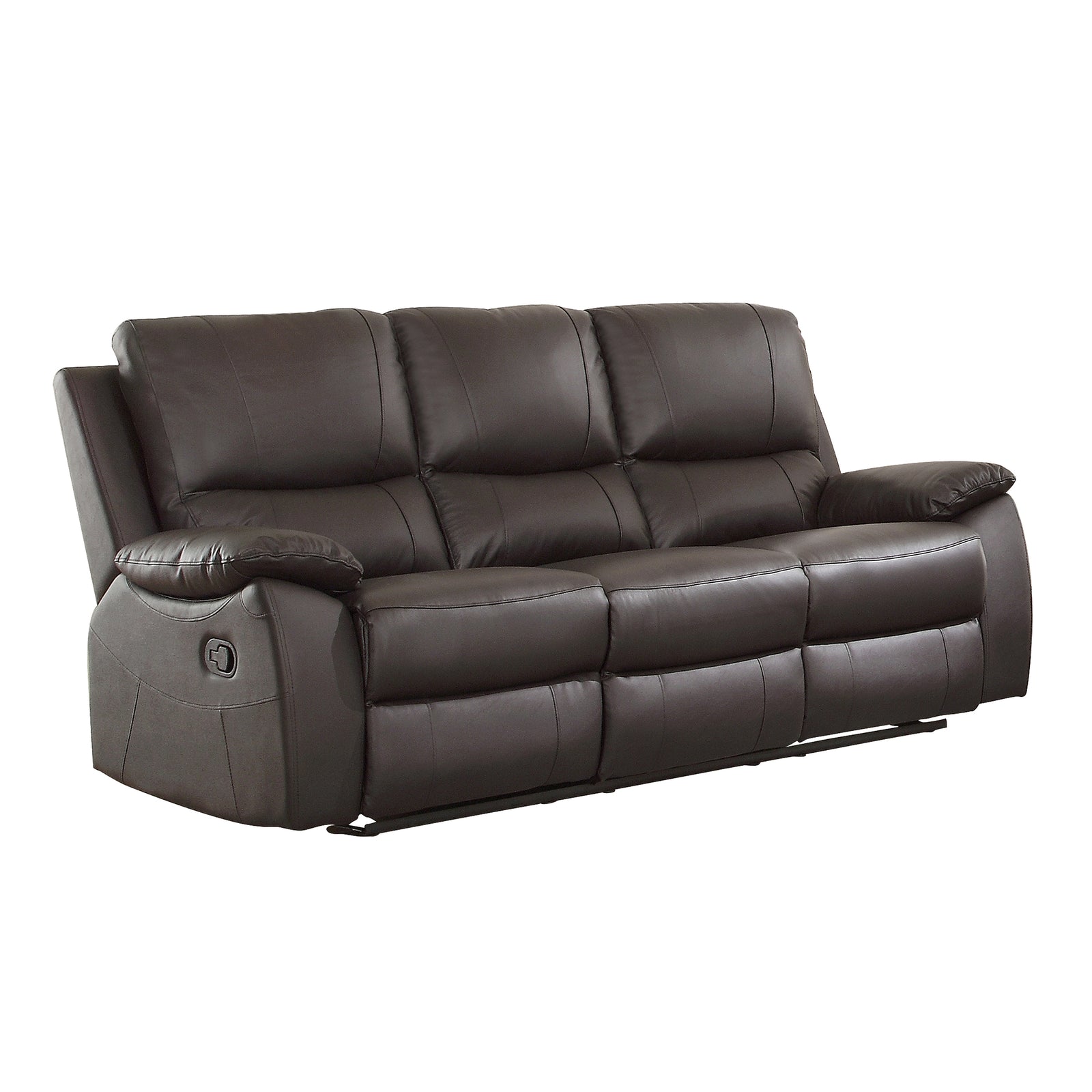 Harrington Faux Leather Manual Double Reclining Sofa