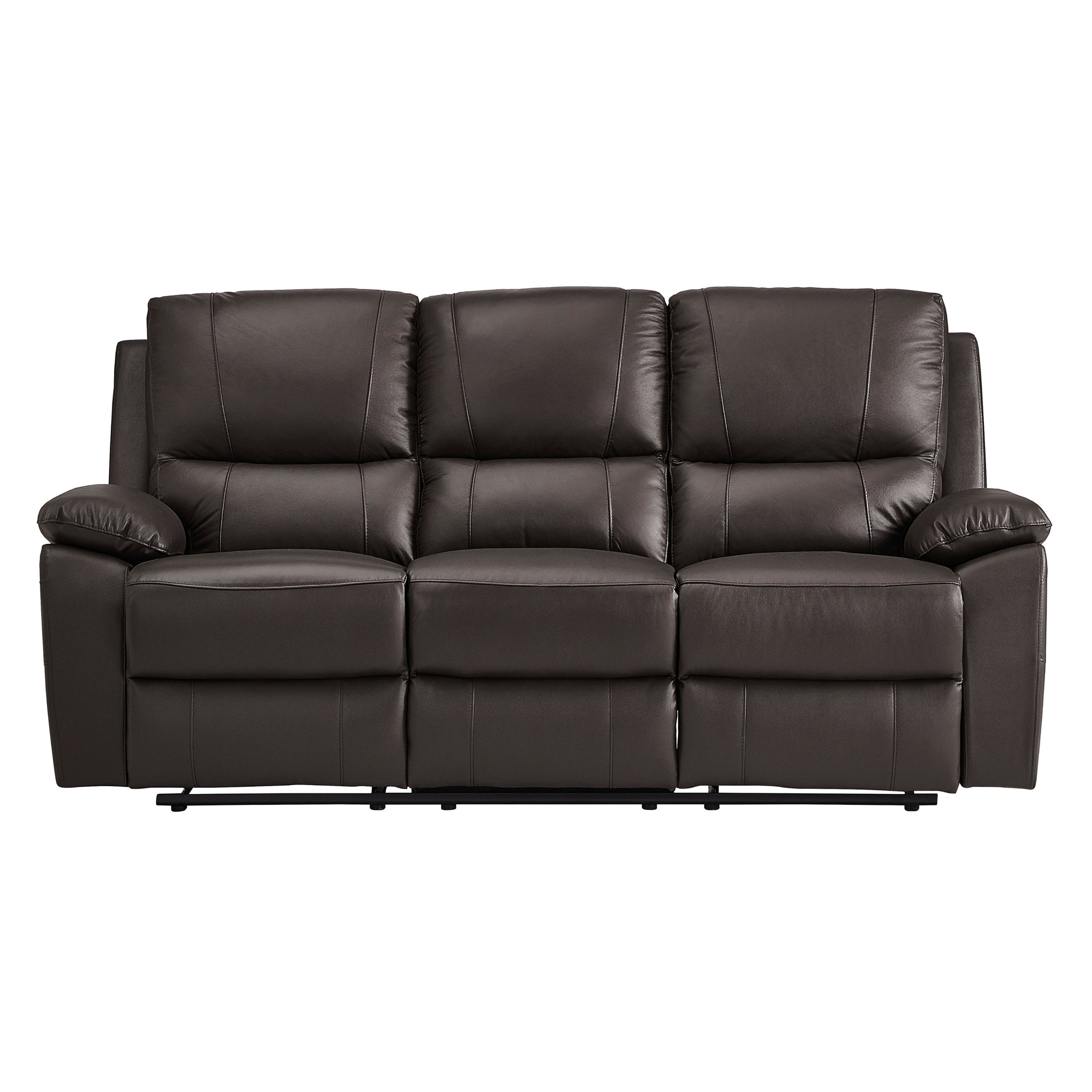 Harrington Faux Leather Manual Double Reclining Sofa