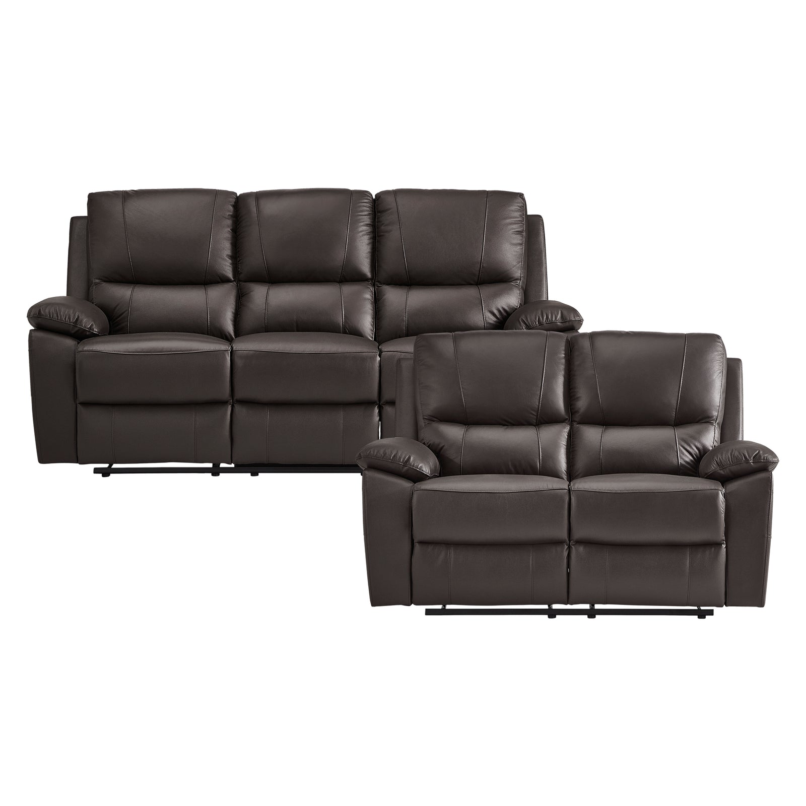 Harrington 2-Piece Faux Leather Manual Reclining Living Room Sofa Set