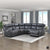Percival Faux Leather Power Modular Reclining Sectional Sofa with Right Chaise