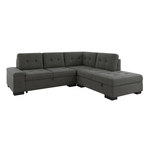 Perrot Sectional Sofa with Pull-Out Bed and Right Chaise