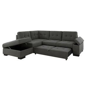 Perrot Sectional Sofa with Pull-Out Bed and Left Chaise