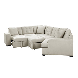 Arnau 4-Piece Sectional with Pull-out Ottoman