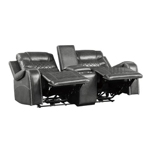 Lenci Power Double Reclining Loveseat with Center Console, Receptacles and USB port
