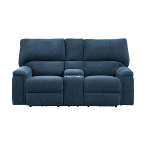 Linville Power Double Reclining Love Seat with Center Console and Power Headrests