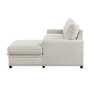Tolani 2-Piece Sectional with Pull-out Bed and Right Chaise with Hidden Storage