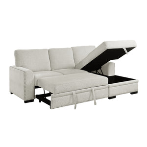 Tolani 2-Piece Sectional with Pull-out Bed and Right Chaise with Hidden Storage