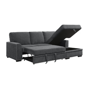 Tolani 2-Piece Sectional with Pull-out Bed and Right Chaise with Hidden Storage