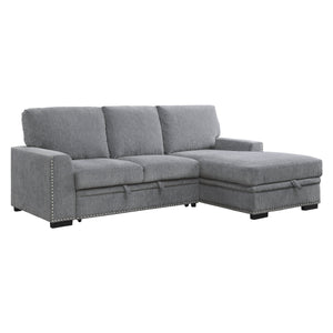 Tolani 2-Piece Sectional with Pull-out Bed and Right Chaise with Hidden Storage