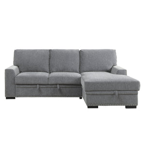 Tolani 2-Piece Sectional with Pull-out Bed and Right Chaise with Hidden Storage
