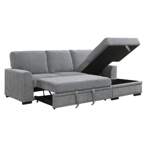 Tolani 2-Piece Sectional with Pull-out Bed and Right Chaise with Hidden Storage