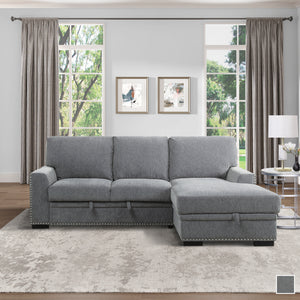Tolani 2-Piece Sectional with Pull-out Bed and Right Chaise with Hidden Storage