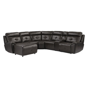 Veilleux 6-Piece Modular Reclining Sectional Sofa with Left Chaise