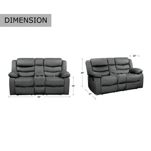Hadden Double Reclining Love Seat with Center Console
