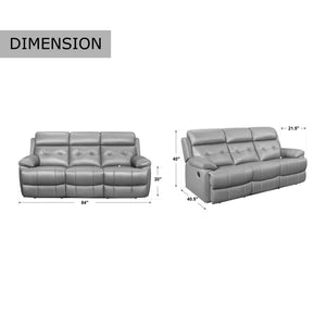 Romilly Leather Double Reclining Sofa