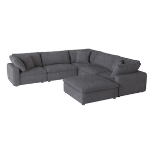 Sona 6-Piece Modular Sectional Sofa with Ottoman