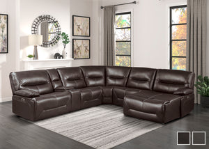 Geoffrey 6-Piece Power Reclining Sectional with Right Chaise