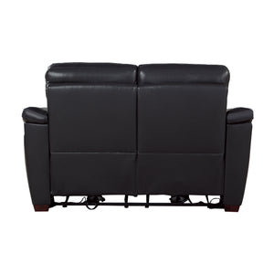 Larue Leather Power Double Reclining Loveseat with USB Ports