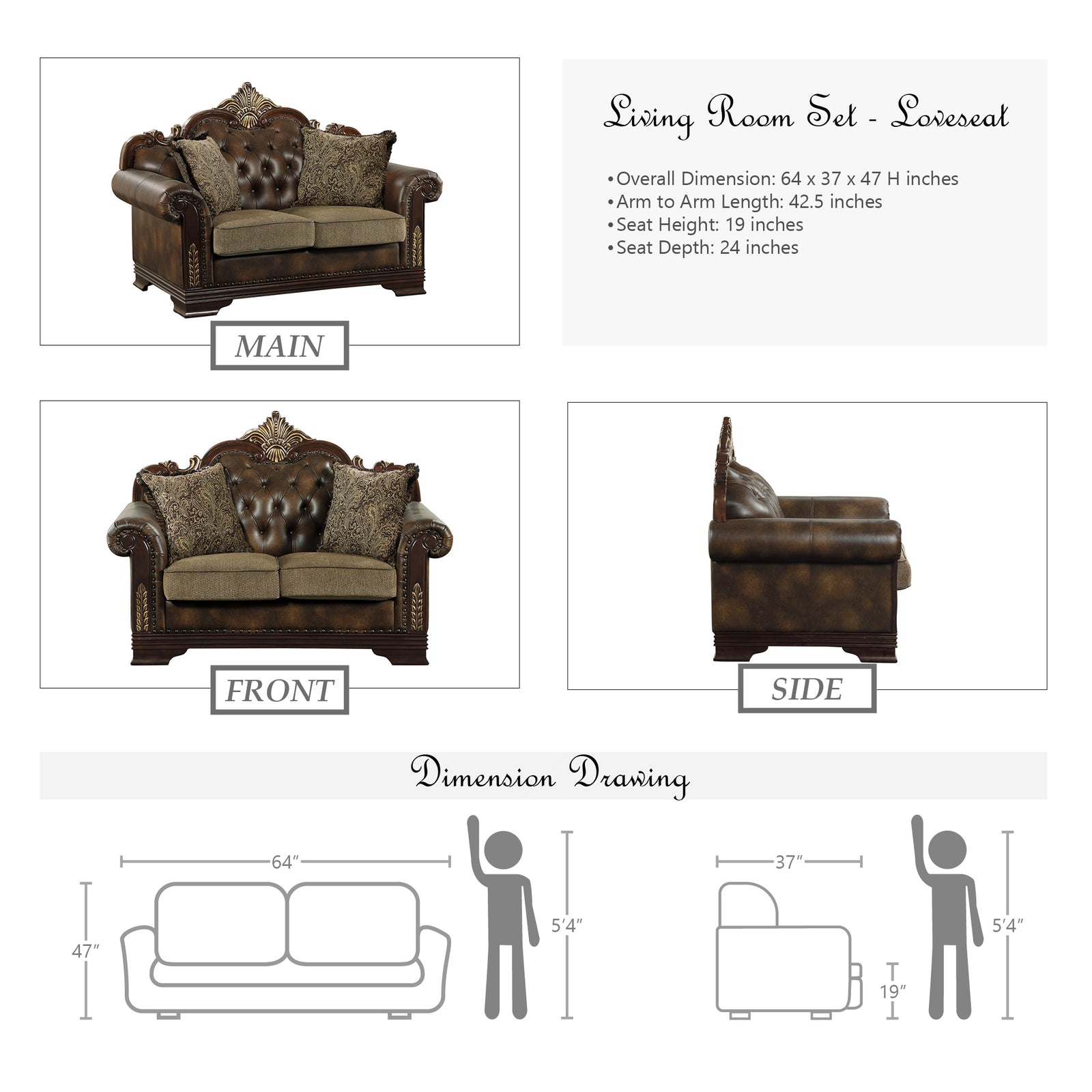 Irina 2-Piece Living Room Set