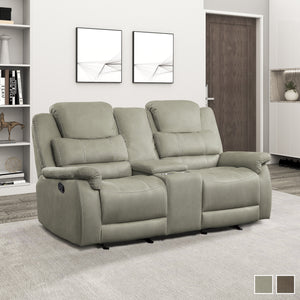 Rosnay Double Glider Reclining Love Seat with Center Console