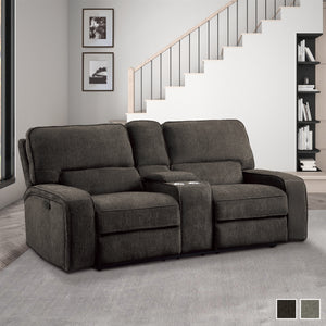 Eymard Double Reclining Love Seat with Center Console