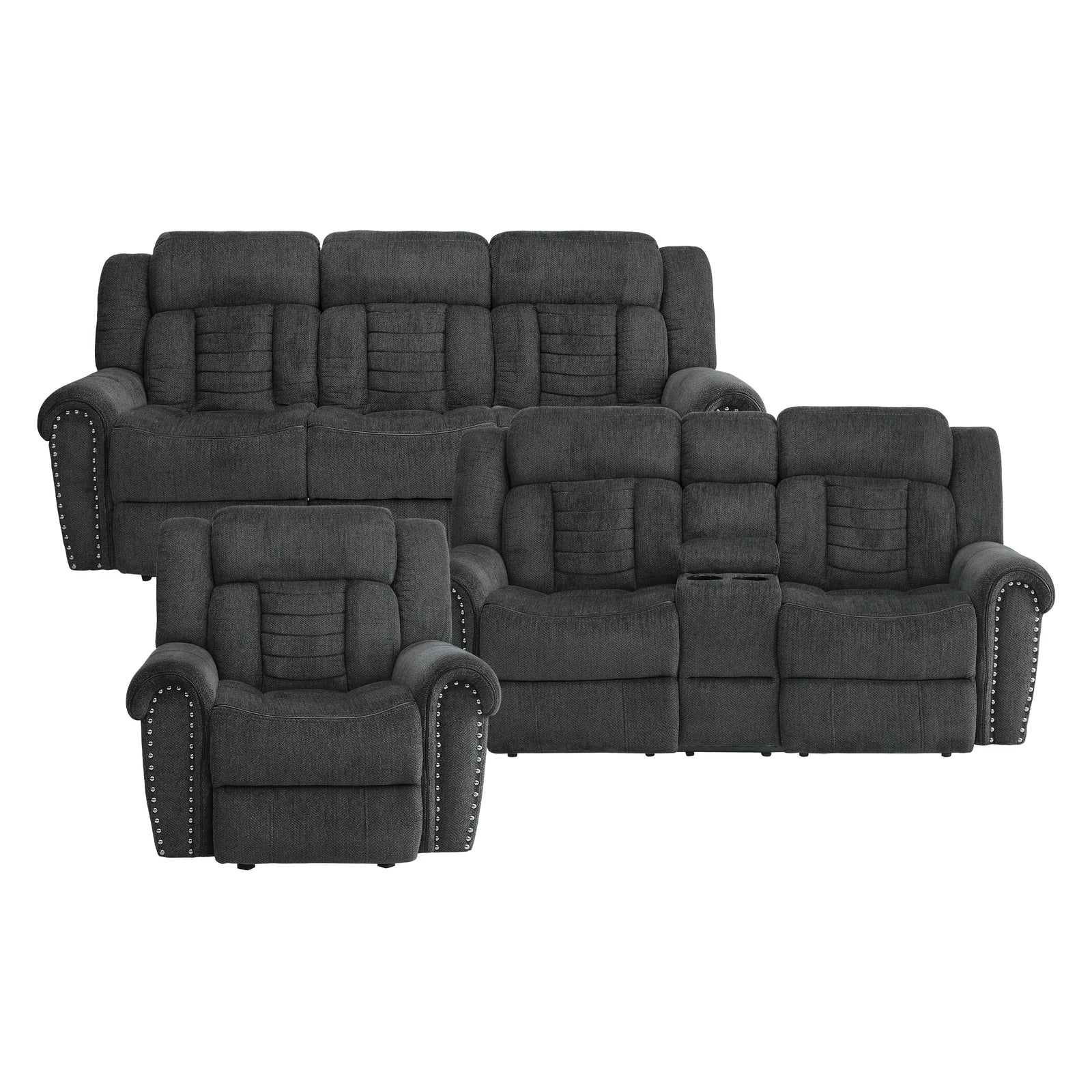 Neleh 3-Piece Reclining Living Room Set