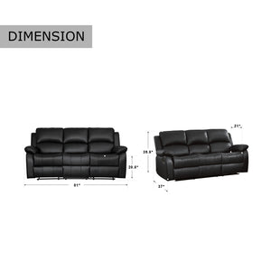 Emilio Double Reclining Sofa with Center Drop-Down Cup Holders