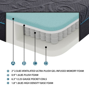 Chanson 11-Inch Gel-Infused Memory Foam Hybrid Mattress