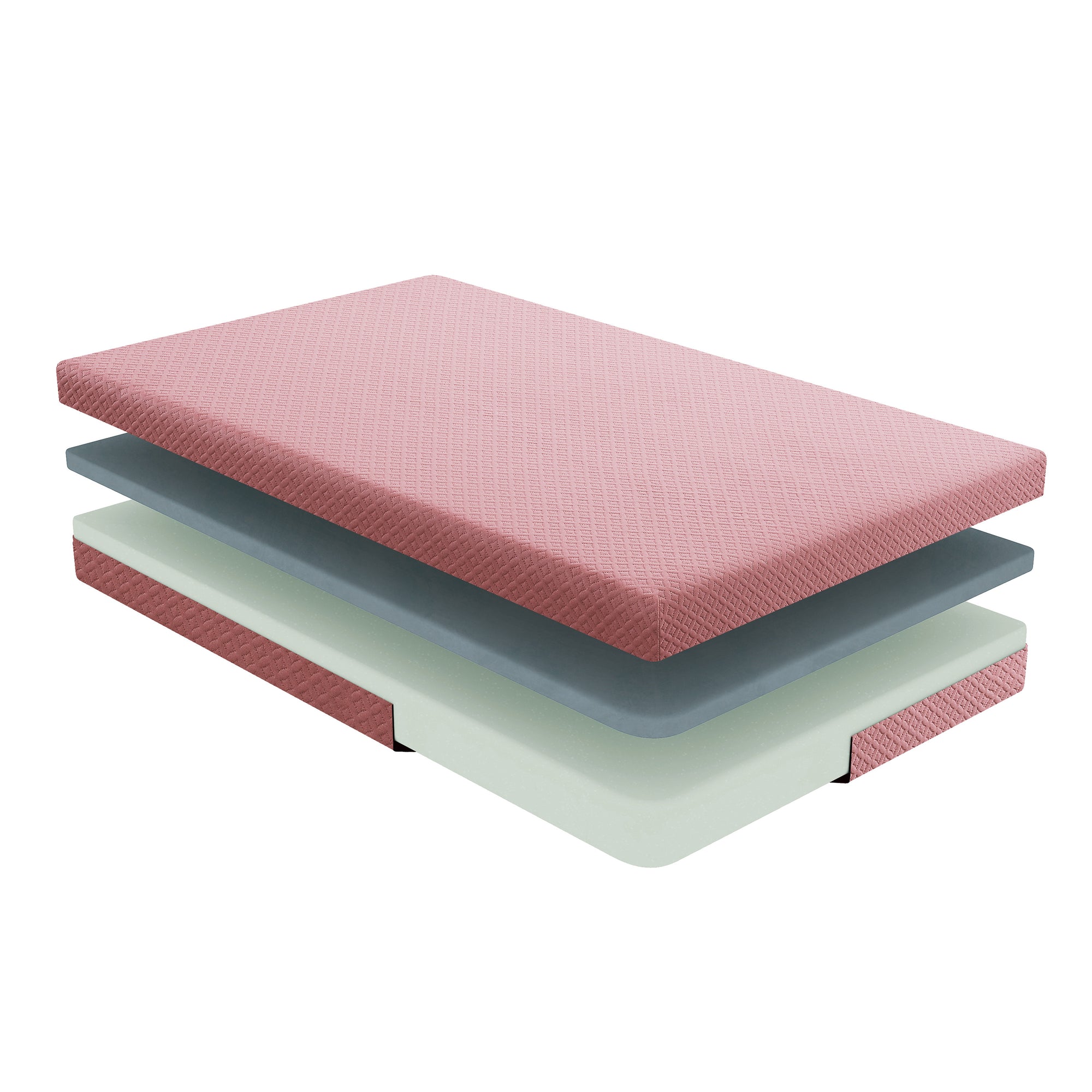 Lay 7-Inch Gel-Infused Memory Foam Mattress Pink