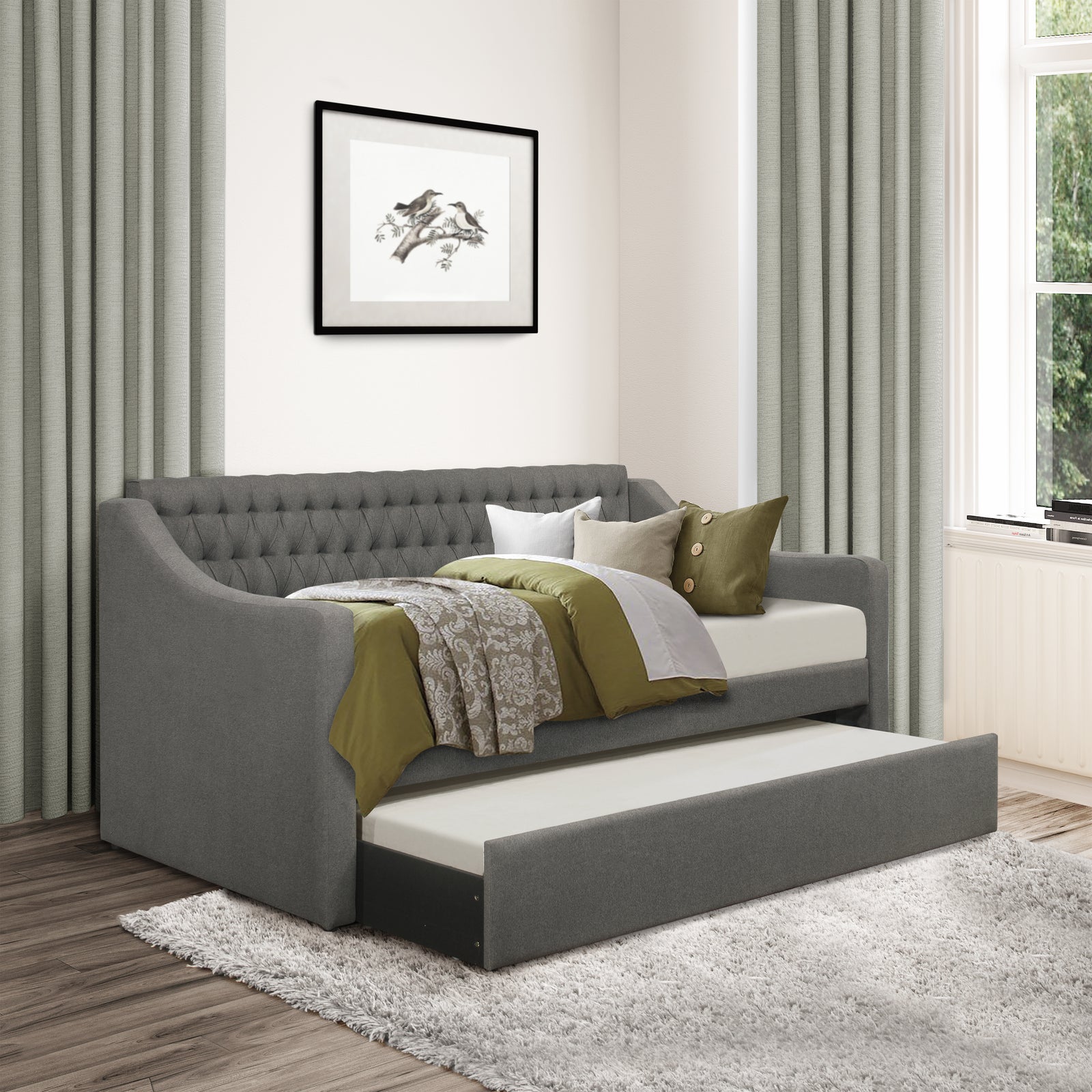 Dover Upholstered Daybed with Trundle