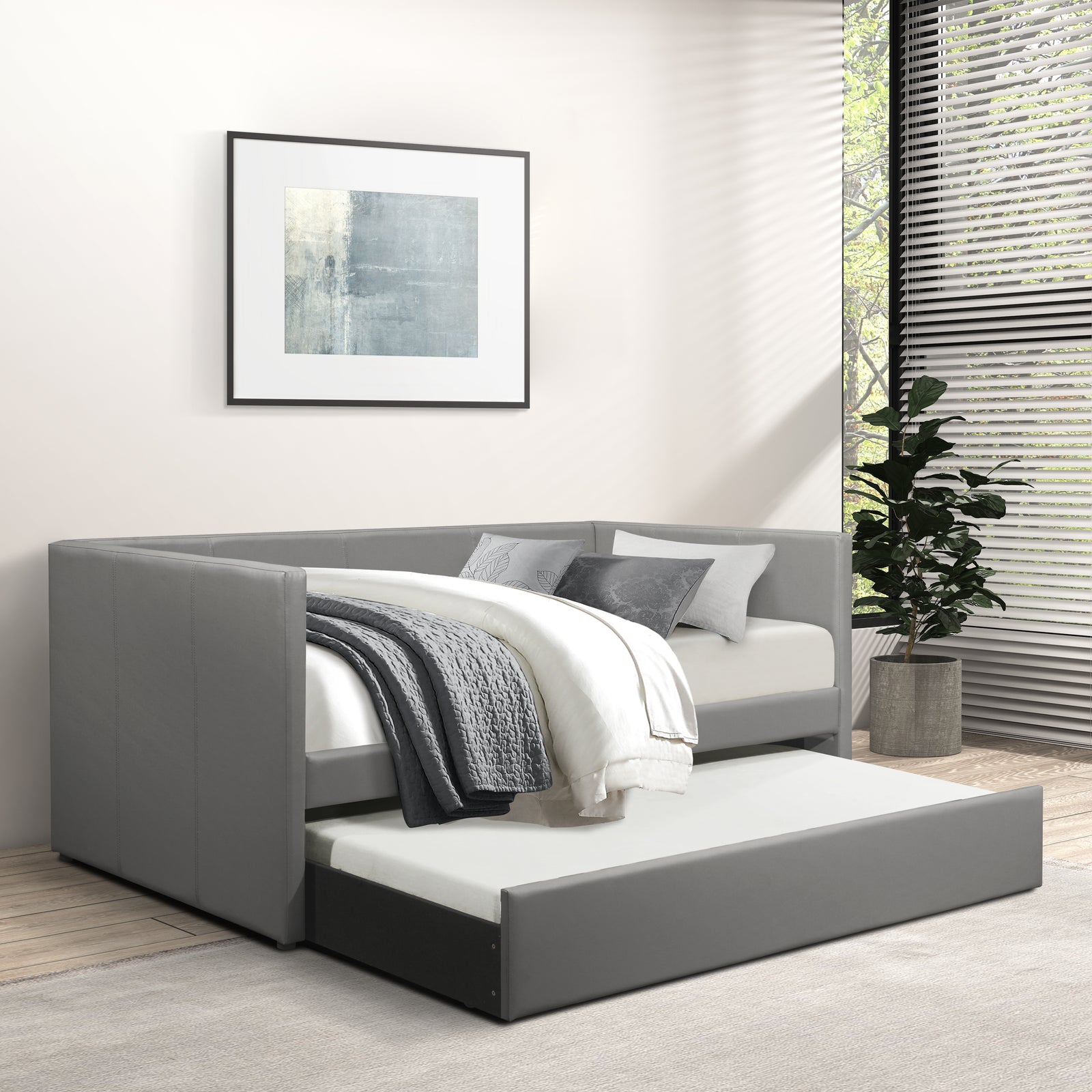 Elon Upholstered Daybed with Trundle