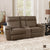 Southgate Leather Power Double Reclining Loveseat with Center Console