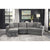 Arnau 2-Piece Sectional Sofa with Pull-out Ottoman
