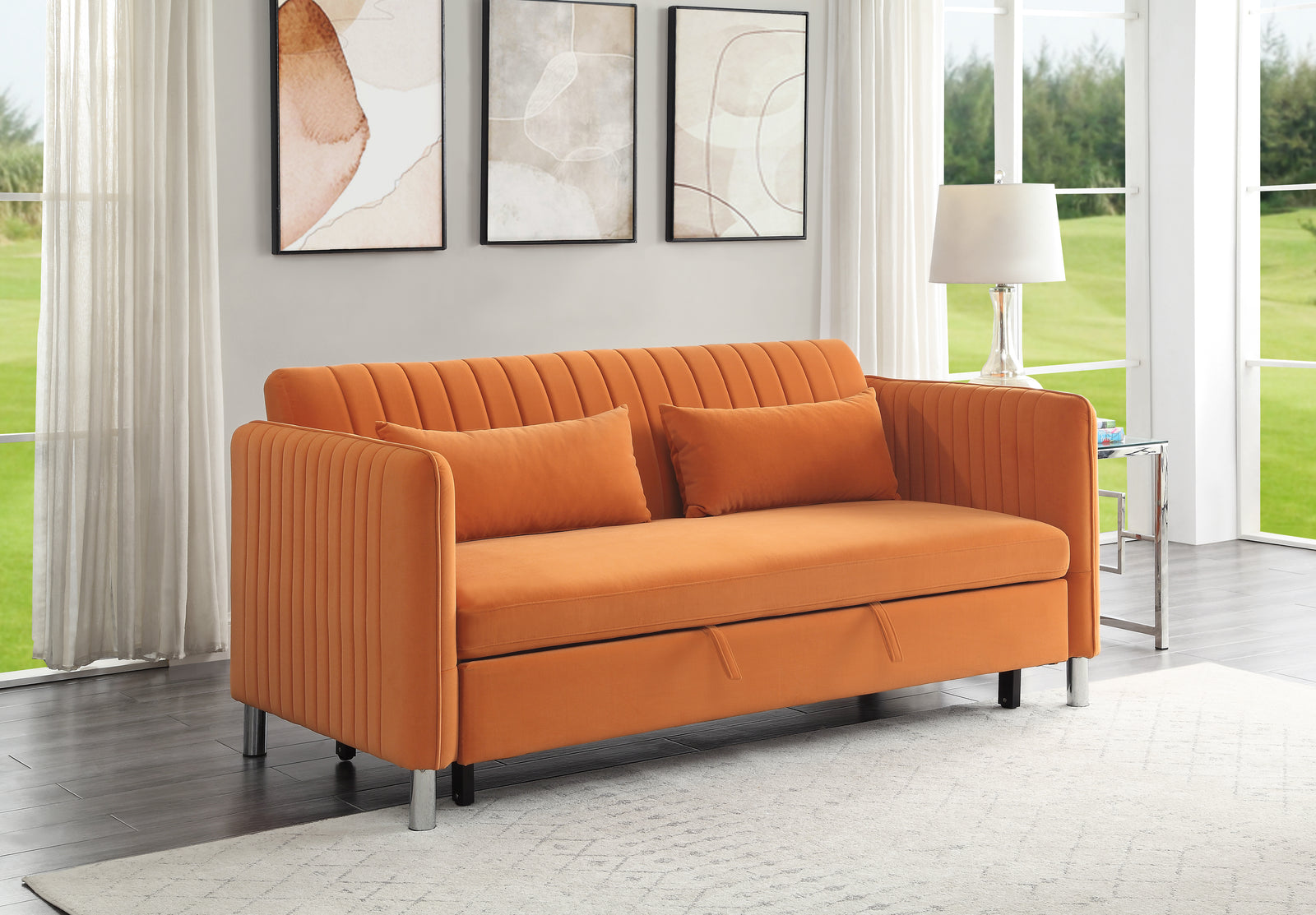 Anika Convertible Studio Sofa with Pull-out Bed