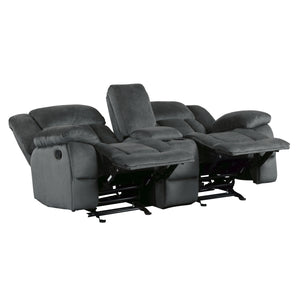 Brooks Double Glider Reclining Love Seat with Center Console