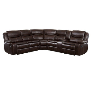 Ember Reclining Sectional Sofa with Right Console