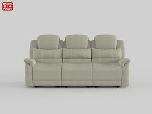 Rosnay Power Double Reclining Sofa with Power Headrests, Drop-Down Cup Holders, Receptacles and USB Ports