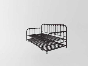 Eury Metal Daybed with Lift-Up Trundle - Dark Bronze