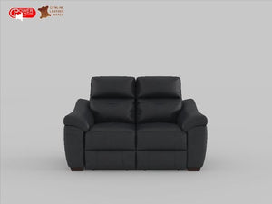 Larue Leather Power Double Reclining Loveseat with USB Ports