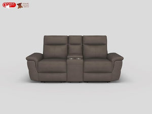 Southgate Leather Power Double Reclining Loveseat with Center Console